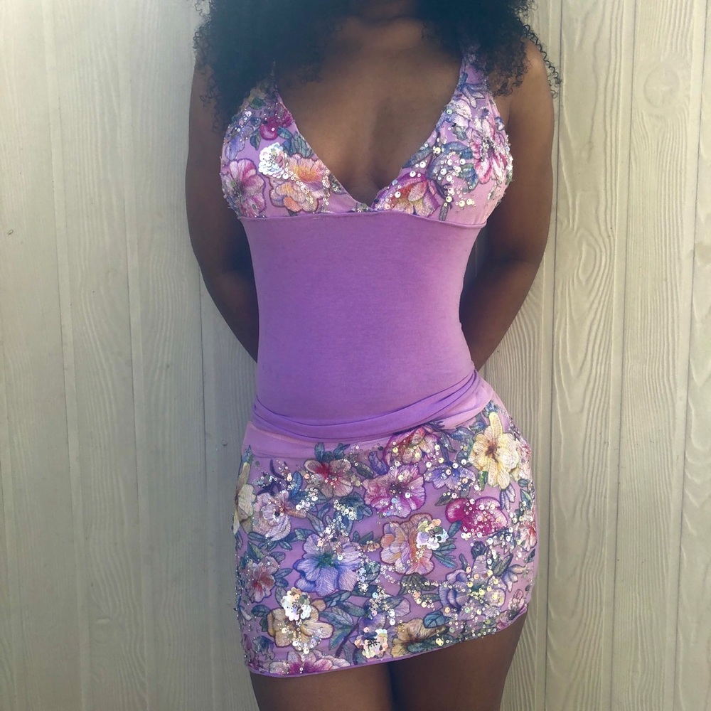 Floral Purple Dress